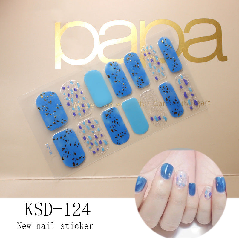 Gradient Nail Sticker 3D Fluorescent Color Nail Polish Film 1615858428379