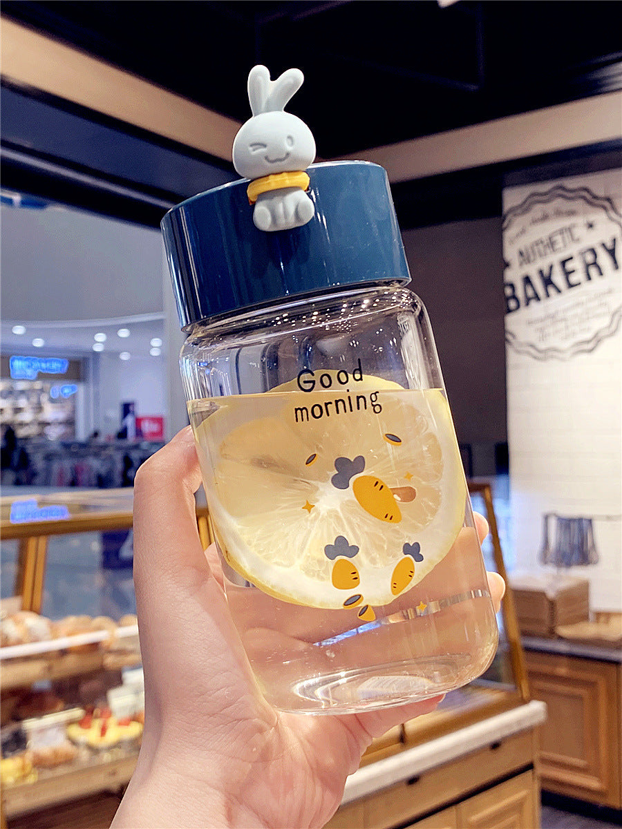 Creative Fresh Mori Rabbit Glass Girl Student Portable Cute Water Cup 1615858565354