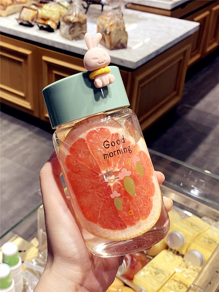 Creative Fresh Mori Rabbit Glass Girl Student Portable Cute Water Cup 1615858565356
