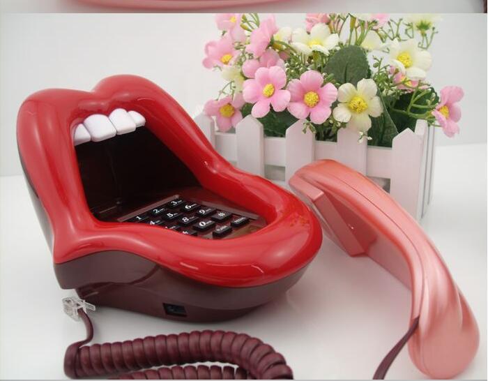 Telephone Sexy Red Lip Phone Fashion Big Mouth Phone Red Lip Love Phone 1615874025196