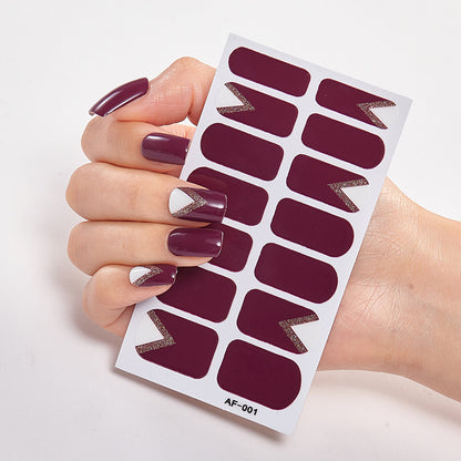 Trendy Nail Polish Film Nail Sticker Waterproof Letter Nail Sticker Full Sticker 1615875926238