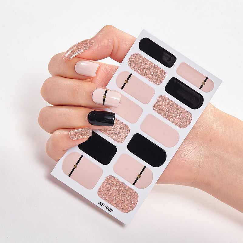Trendy Nail Polish Film Nail Sticker Waterproof Letter Nail Sticker Full Sticker 1615875955062