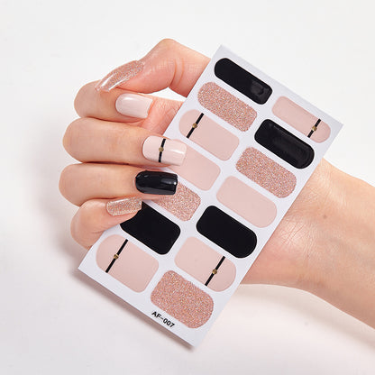 Trendy Nail Polish Film Nail Sticker Waterproof Letter Nail Sticker Full Sticker 1615875955062