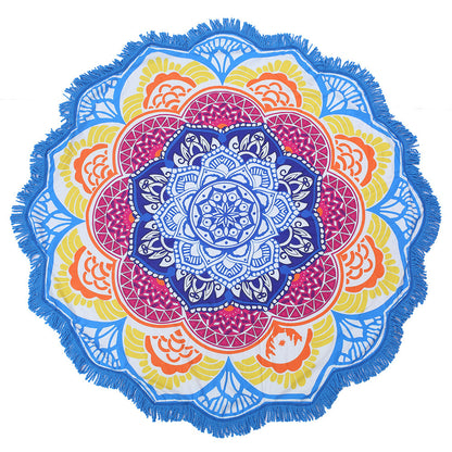 Round Printed Bath Towel Beach Towel Yoga Mat 1615885773053