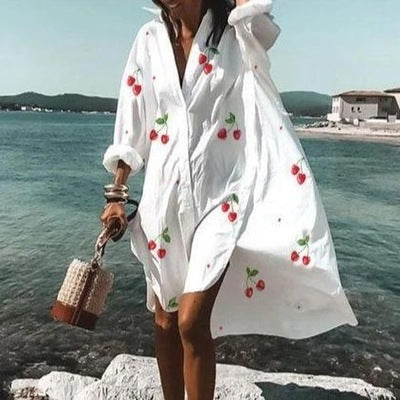 European And American Fashion Temperament Shirt Dress 1615985232594