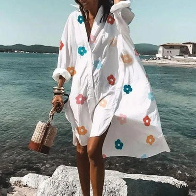 European And American Fashion Temperament Shirt Dress 1615985232598