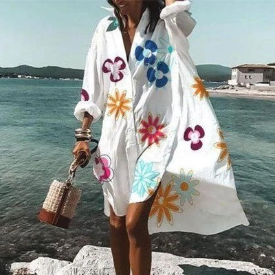 European And American Fashion Temperament Shirt Dress 1615985232600