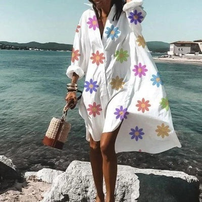 European And American Fashion Temperament Shirt Dress 1615985232610