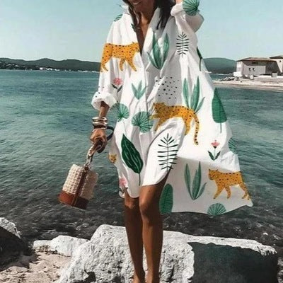 European And American Fashion Temperament Shirt Dress 1615985232869