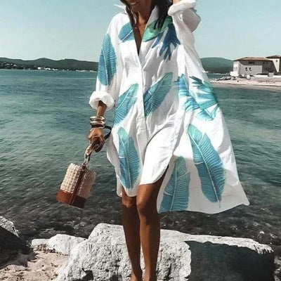 European And American Fashion Temperament Shirt Dress 1615985232870