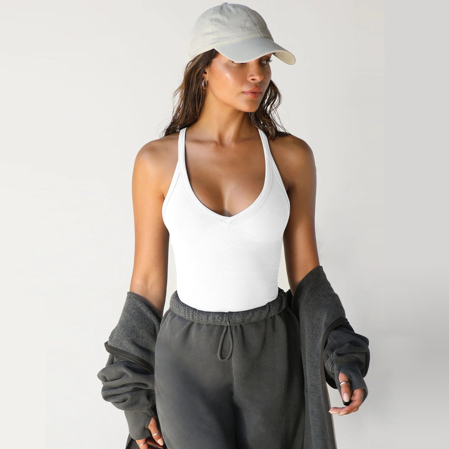 Spring Knitted Vest Sexy Slim Top Womens Clothing 1615ad30 77fc 4f5c 8b8f f75dcfa68e1c