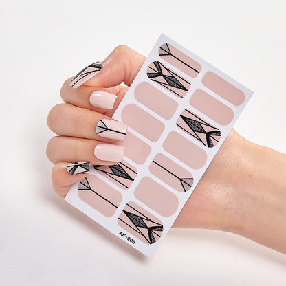 Trendy Nail Polish Film Nail Sticker Waterproof Letter Nail Sticker Full Sticker 1616028323210