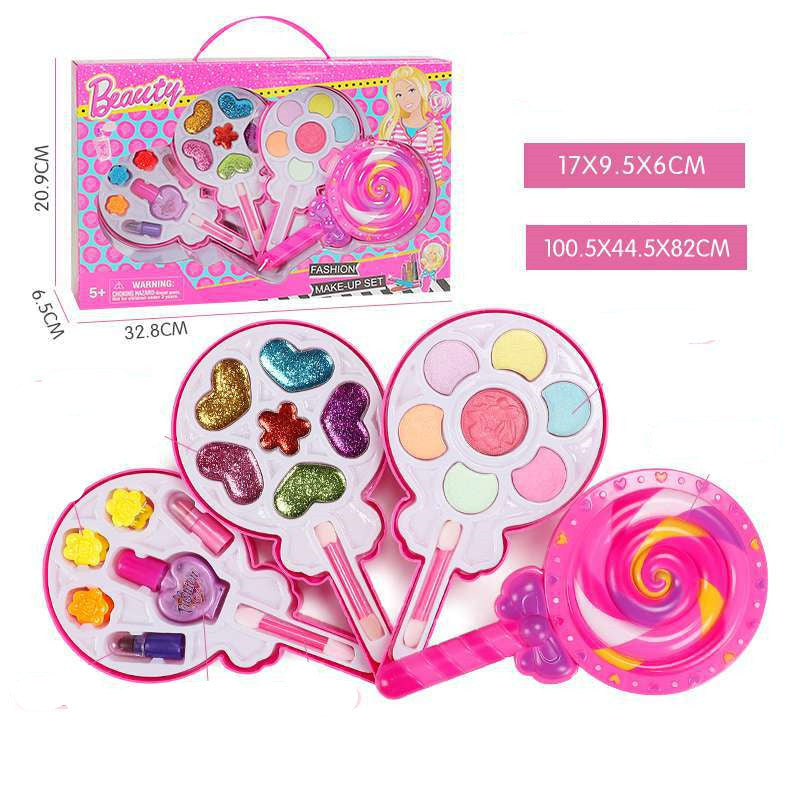 Kids Cosmetics Make Up Set Washable Beauty Makeup Box 1616051503557