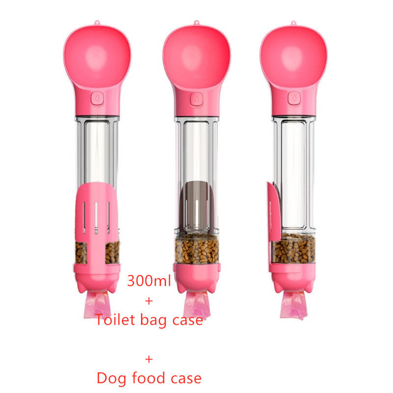 Pet Water Bottle Feeder Bowl Garbage Bag Storage Portable Pet Outdoor Travel 3 In 1 Dog Water Bottle 1616075588426