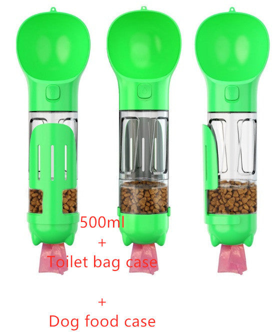 Pet Water Bottle Feeder Bowl Garbage Bag Storage Portable Pet Outdoor Travel 3 In 1 Dog Water Bottle 1616075588431