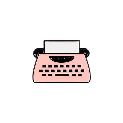 Foreign Trade Cross-Border New Product Brooch Cartoon Enamel Typewriter Retro Punk Fax Machine Brooch Halloween Gift 16161191