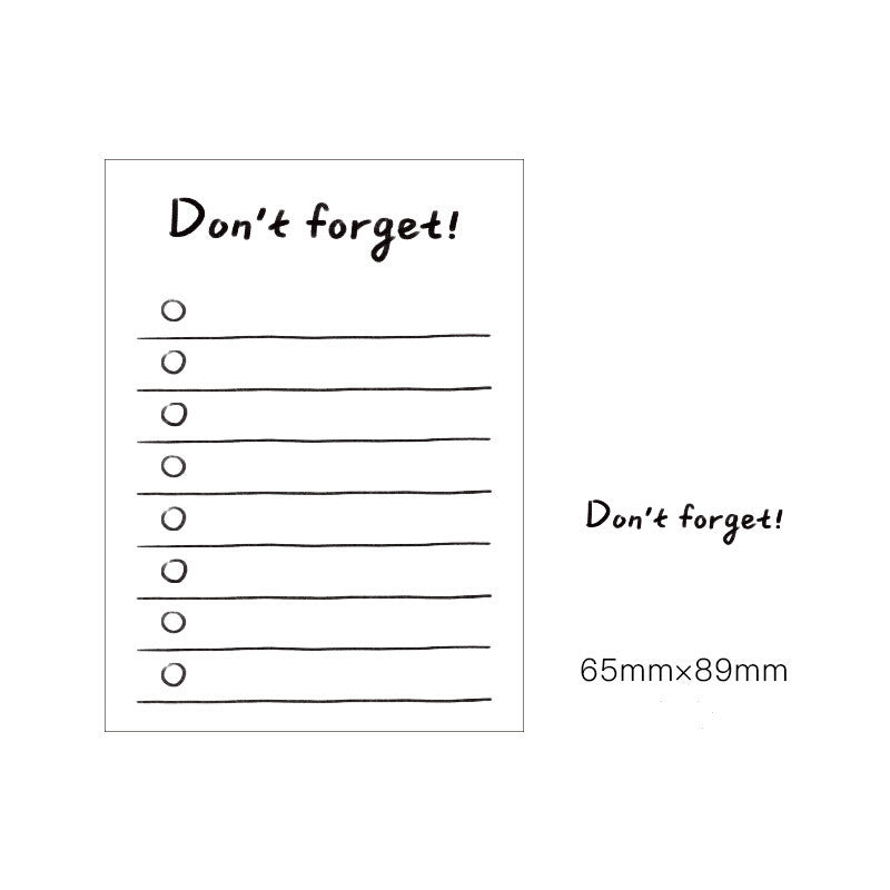 Memo Pad For Girls' Day Plan Memo Pad Tearable Post-It Notes - 图片 2