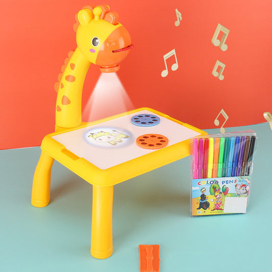 Children LED Projector Art Drawing Table Toys Painting Board Desk 1616400161692