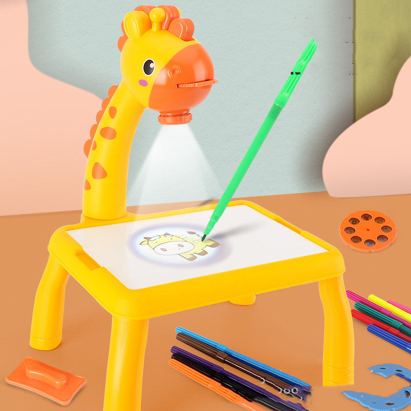 Children LED Projector Art Drawing Table Toys Painting Board Desk 1616400168195