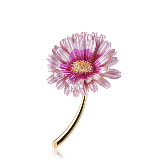 Lovely Flower Corsage Environmentally Friendly Alloy Oil Dripping Sunflower Brooch 1616471569010