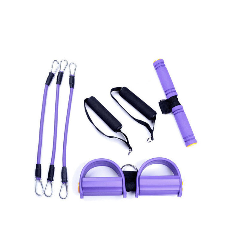 Pedal Tension Device Three Tube Removable Foot Stretch Rope Leg Crunches Tension Rope 1616498286040