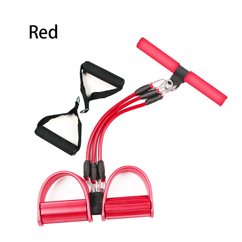 Pedal Tension Device Three Tube Removable Foot Stretch Rope Leg Crunches Tension Rope 1616498286065