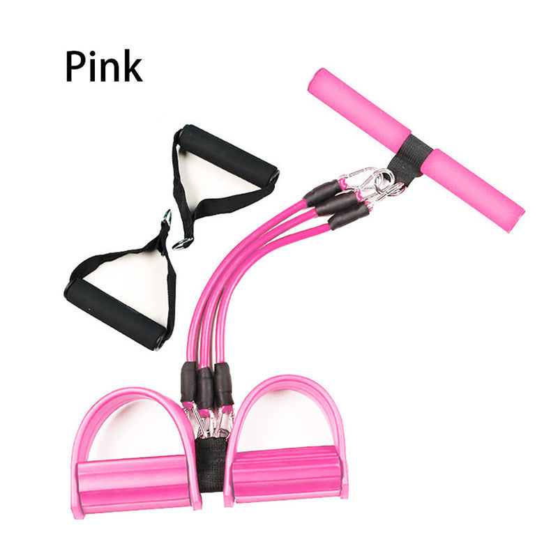 Pedal Tension Device Three Tube Removable Foot Stretch Rope Leg Crunches Tension Rope 1616498286071