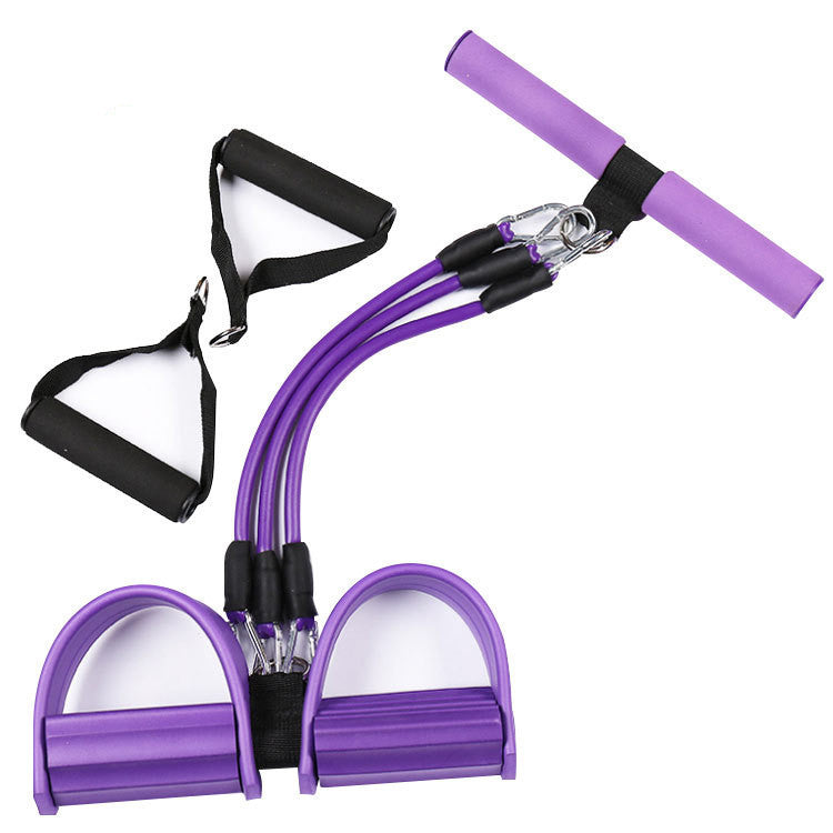 Pedal Tension Device Three Tube Removable Foot Stretch Rope Leg Crunches Tension Rope 1616498286326