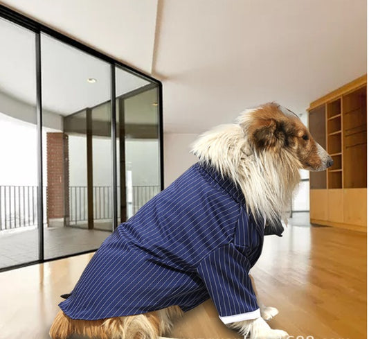 Large Dog Clothing Large Dog Stripe Bow Tie Suit Golden Retriever 1616499247073