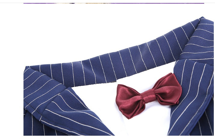Large Dog Clothing Large Dog Stripe Bow Tie Suit Golden Retriever 1616499247082