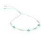 Bohemian Holiday Style Anklet Color Rice Bead Wax Thread Beaded Anklet