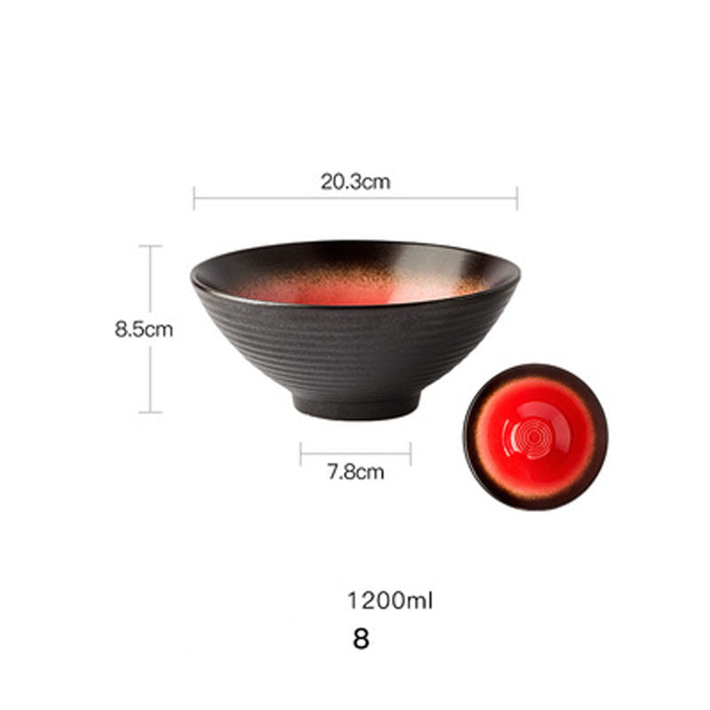 European Style Hotel Restaurant Big Dish Creative Ramen Beef Noodle Ceramic Bowl 1616570387687