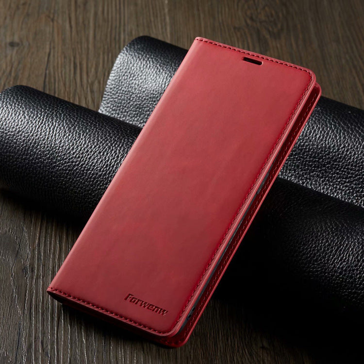 Suitable For  Skin-Sensing Mobile Phone Case Wallet Card Holster Flip Cover Case - 图片 6