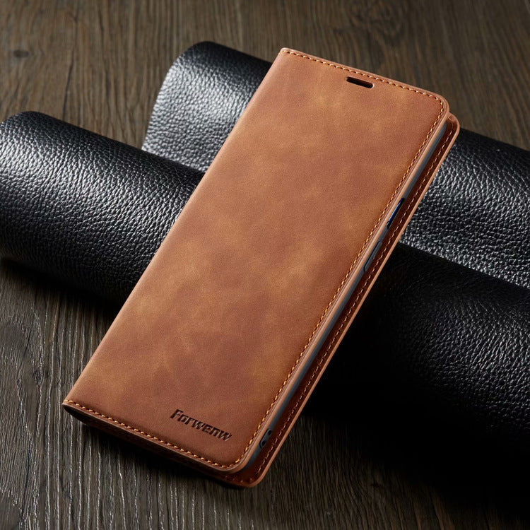 Suitable For  Skin-Sensing Mobile Phone Case Wallet Card Holster Flip Cover Case - 图片 8