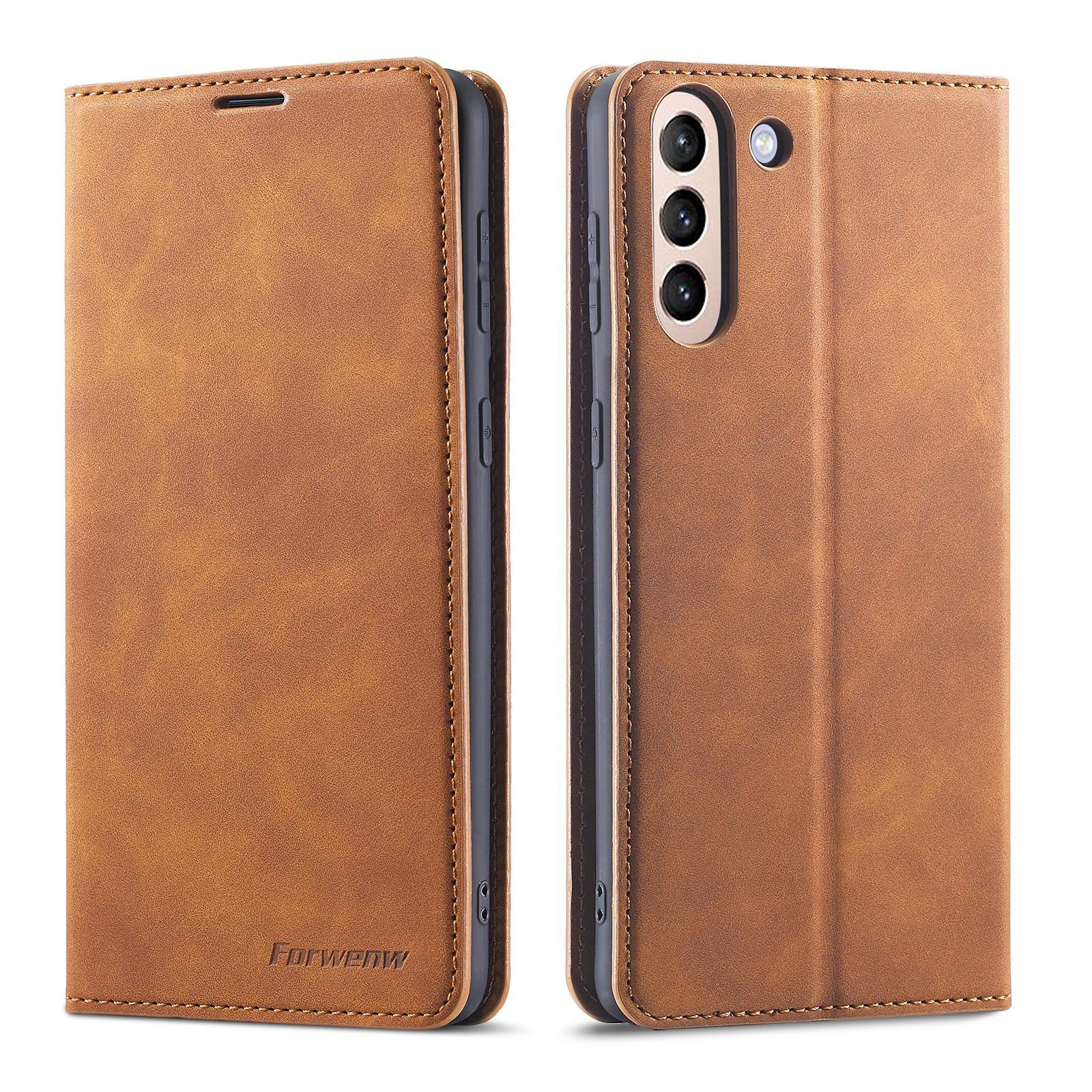 Suitable For  Skin-Sensing Mobile Phone Case Wallet Card Holster Flip Cover Case - 图片 9
