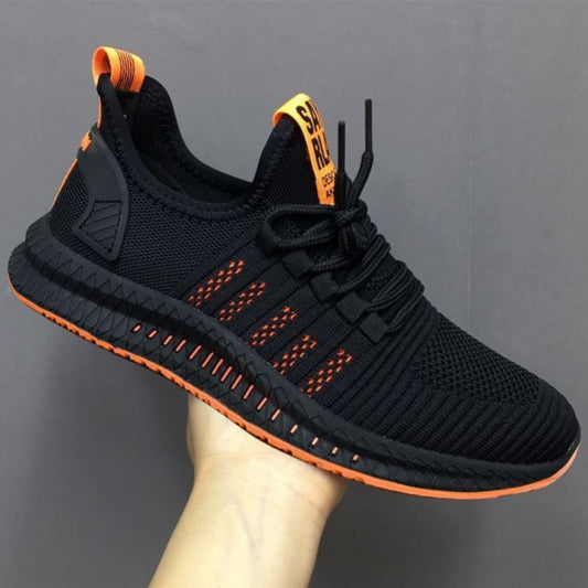 All Black Work Shoes Men's Mesh Men's Shoes Breathable Lightweight Mesh Shoes Summer Mesh Sports Casual Shoes 1616641829027