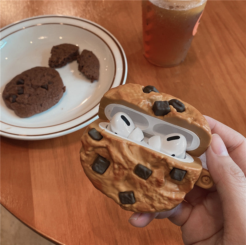 Compatible with Apple, Simulation Chocolate Chip Cookie Airpods Protective Cover 1616764664776