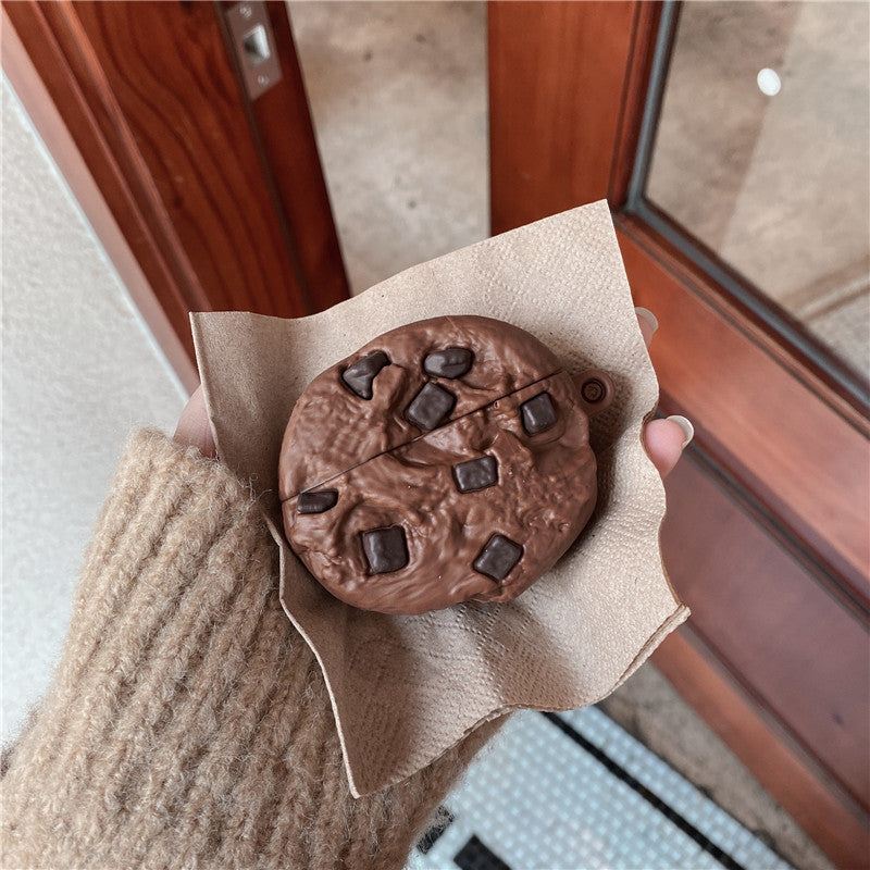 Compatible with Apple, Simulation Chocolate Chip Cookie Airpods Protective Cover 1616764665068