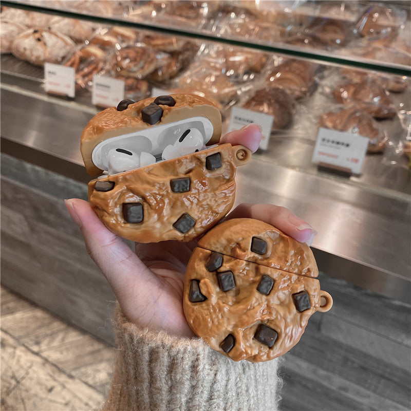 Compatible with Apple, Simulation Chocolate Chip Cookie Airpods Protective Cover 1616764665070