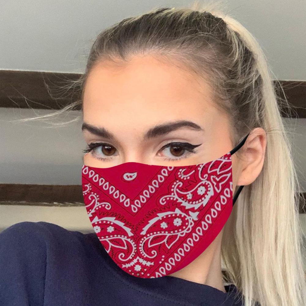 Cashew Flower Adjustable Ear-hook Printing Mask Protective Washable Cotton Cloth Mask 1616832793871
