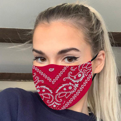 Cashew Flower Adjustable Ear-hook Printing Mask Protective Washable Cotton Cloth Mask 1616832793871