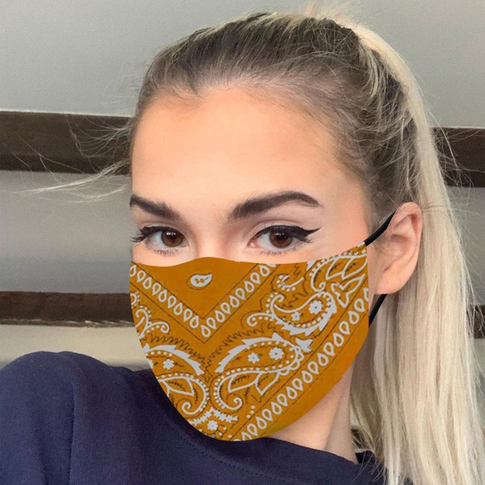 Cashew Flower Adjustable Ear-hook Printing Mask Protective Washable Cotton Cloth Mask 1616832793891