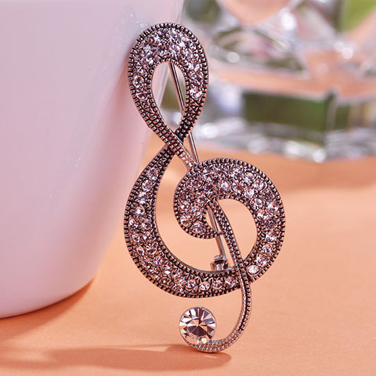 Vintage European And American Musical Note Brooch 1616896939854