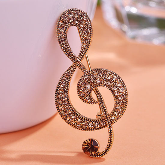 Vintage European And American Musical Note Brooch 1616896939858