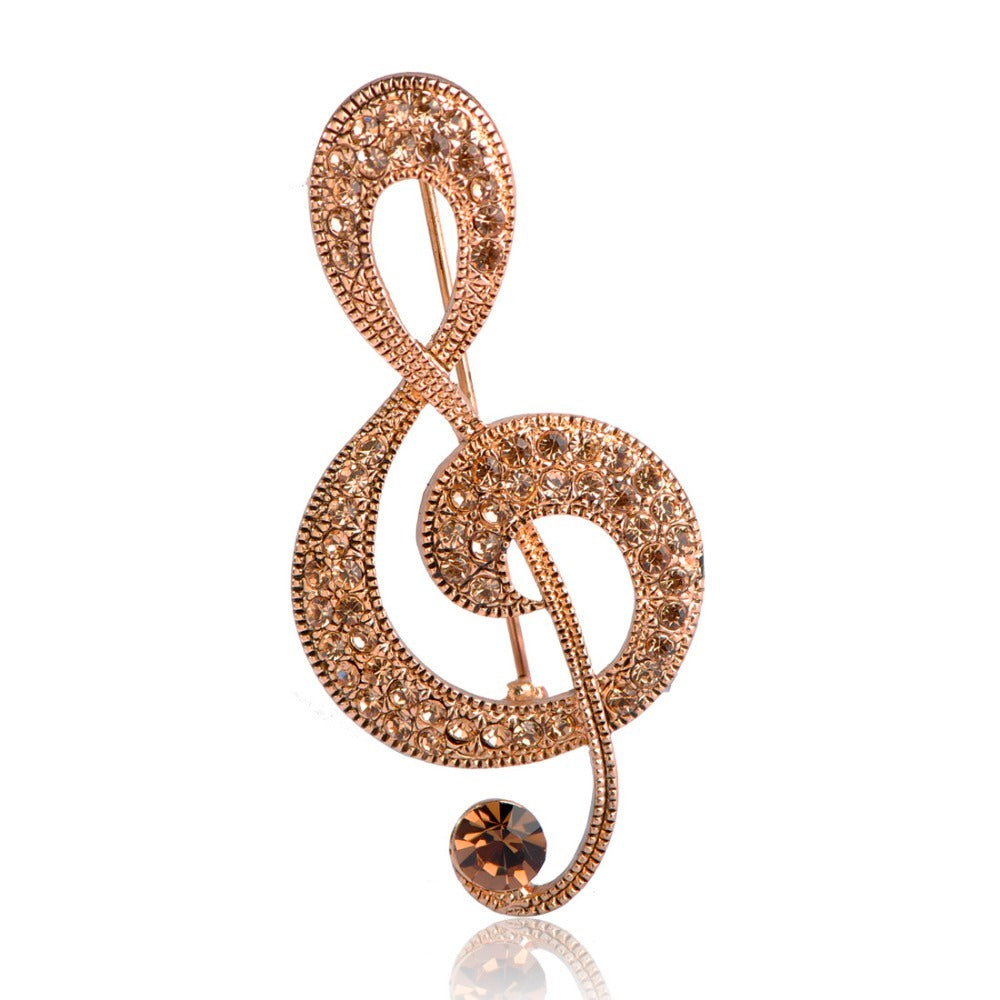 Vintage European And American Musical Note Brooch 1616896960476