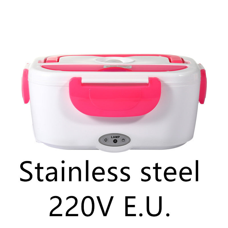 Kitchen Electric Heated Lunch Box Stainless Steel School Car Picnic Food Heating Heater Food Warmer Container 1616927241277