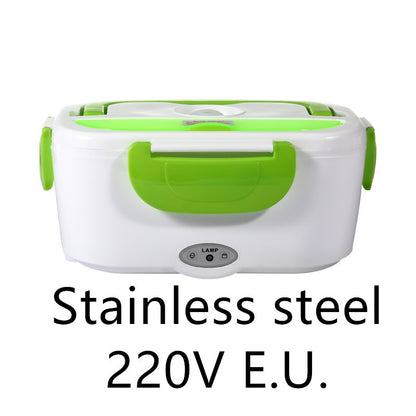 Kitchen Electric Heated Lunch Box Stainless Steel School Car Picnic Food Heating Heater Food Warmer Container 1616927241283