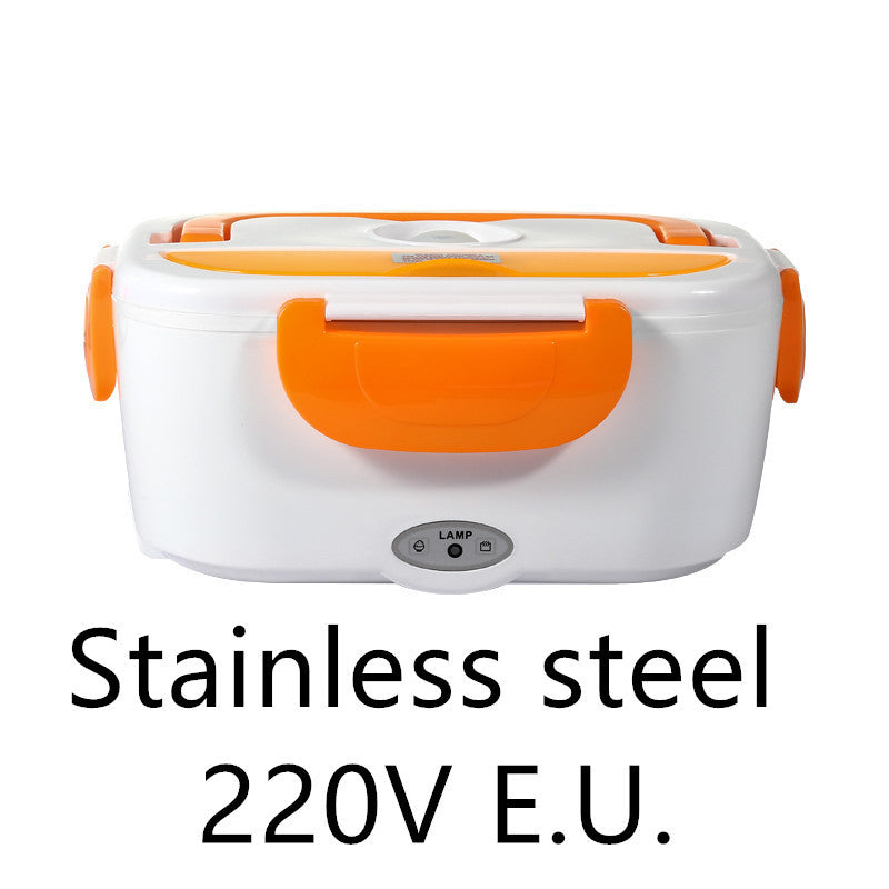 Kitchen Electric Heated Lunch Box Stainless Steel School Car Picnic Food Heating Heater Food Warmer Container 1616927241548