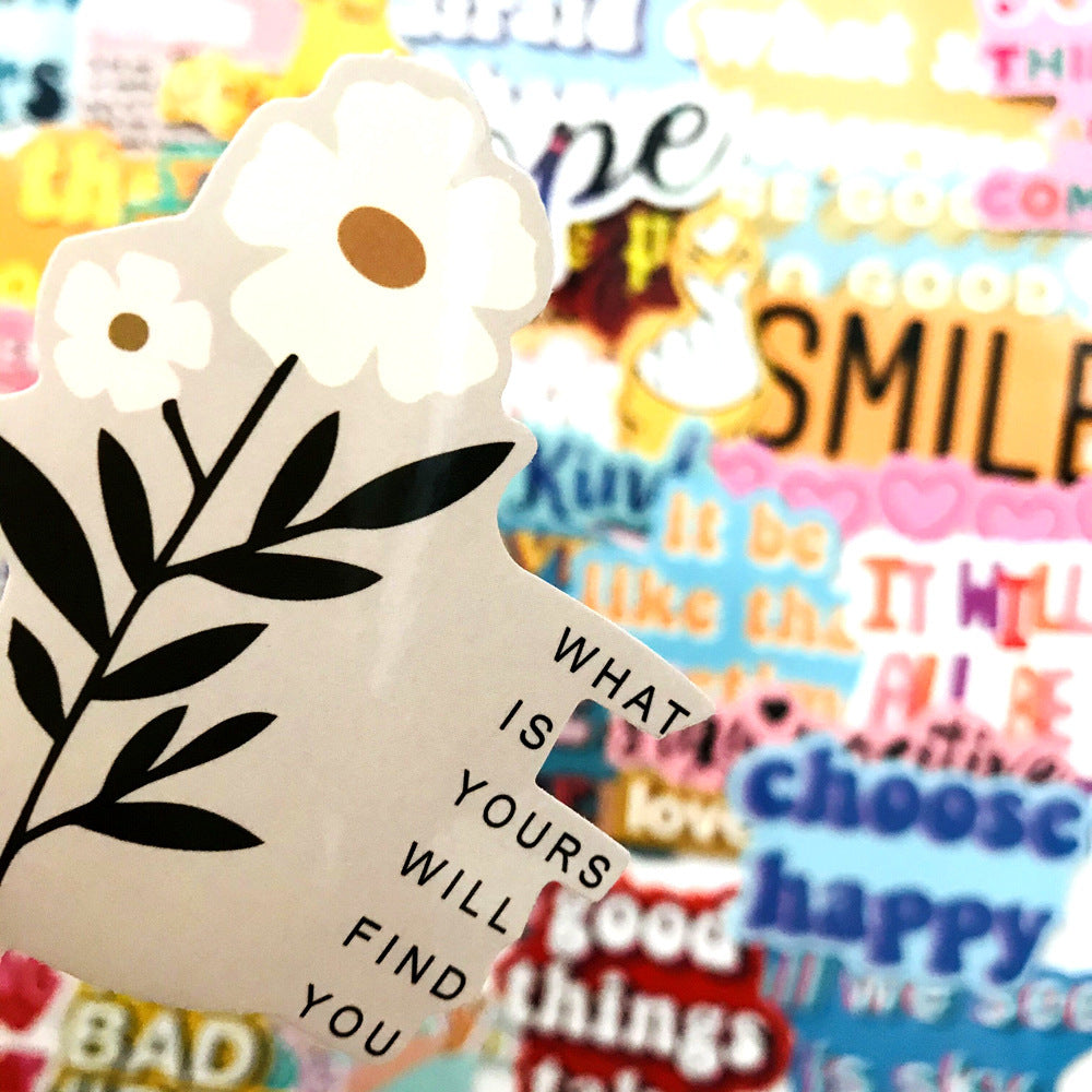 40 Inspirational English Graffiti Stickers Trolley Case Laptop Stickers Cartoon Series Waterproof Stickers - HD Wireless Product #6