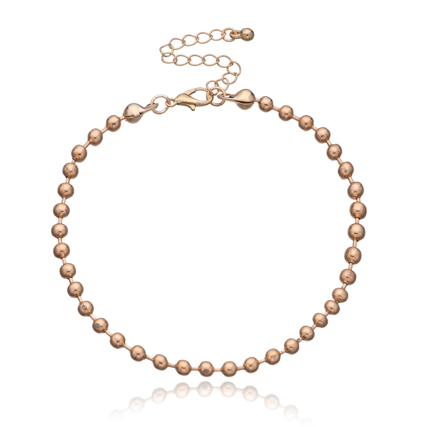 Amazon Hot Sale Round Bead Chain Anklet Women